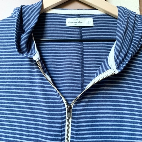 Abercrombie Kids Hoodie Blue Zip Up Viscose Jacket - Picture 3 of 14